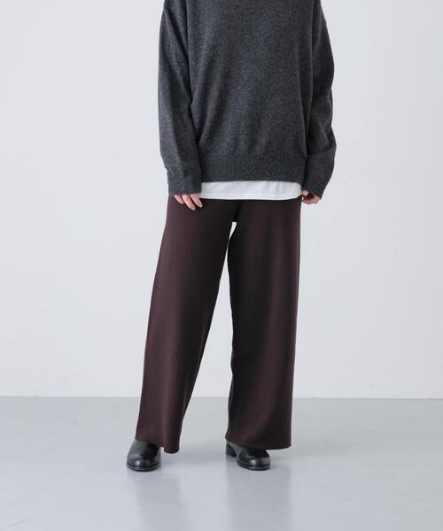 かぐれ(カグレ)の「『2サイズ展開』コットンカシミヤニットパンツ(その他パンツ・レディース・オートミール/ブラウン・1/0)」の1枚目の写真
