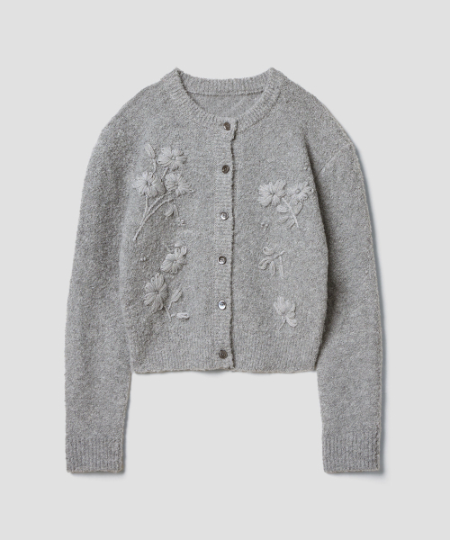 TTUDEMENT(トュードメント)の「GRANDMA BOUCLE CARDIGAN MELANGE GREY(カーディガン/ボレロ・レディース・その他・FREE)」の3枚目の写真