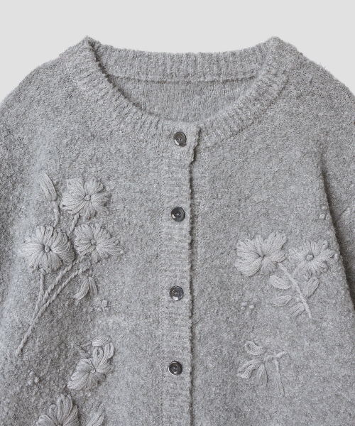 TTUDEMENT(トュードメント)の「GRANDMA BOUCLE CARDIGAN MELANGE GREY(カーディガン/ボレロ・レディース・その他・FREE)」の5枚目の写真