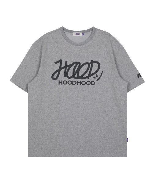 HOODHOOD(フッドフッド)の「シグネチャーロゴ半袖Tシャツグレー(Tシャツ/カットソー・レディース・その他・MEDIUM/LARGE/X-LARGE)」の1枚目の写真
