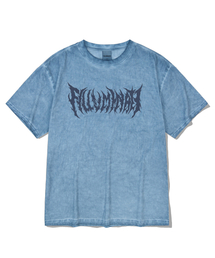 ゴスロゴピグメントTシャツ-ブルー