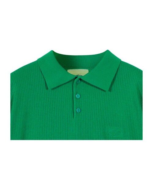 GUBIN（グビン）の「[シーズンオフ] ミニロゴ半袖ニット - グリーン（ポロシャツ・レディース・その他・MEDIUM/LARGE）」の4枚目の写真
