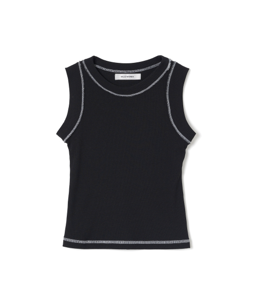 MILLO WOMEN（ミロウーマン）の「ステッチスリーブレストップ[ブラック]（Tシャツ/カットソー・レディース・その他・FREE）」の2枚目の写真
