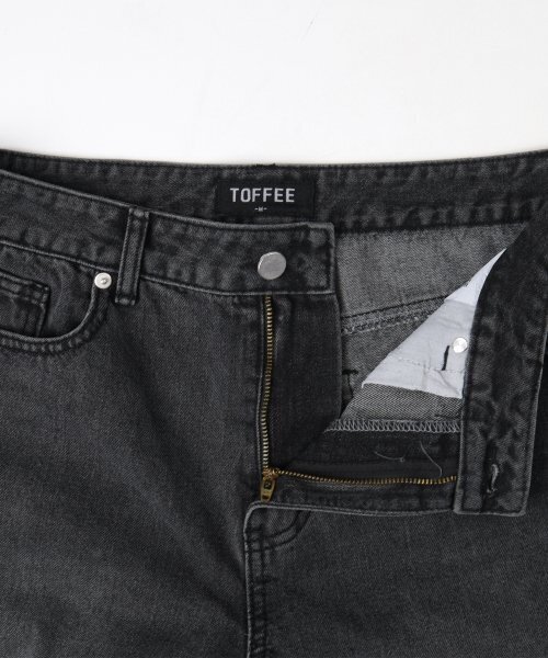 TOFFEE(トフィー)の「GL ワイドデニムパンツ (ディープグレー)(デニムパンツ・メンズ・その他・SMALL/MEDIUM/LARGE/X-LARGE/X-SMALL)」の2枚目の写真