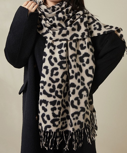 セール】レオパード柄 大判ストール（ストール/ショール）｜meJane