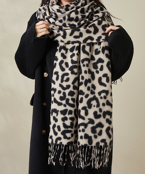 ＲＯＥＮブラウン レオパード柄 ベルベット ストール trim_fce_item66e63bcdb9842.jpg