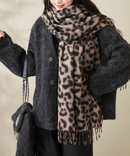 セール】レオパード柄 大判ストール（ストール/ショール）｜meJane