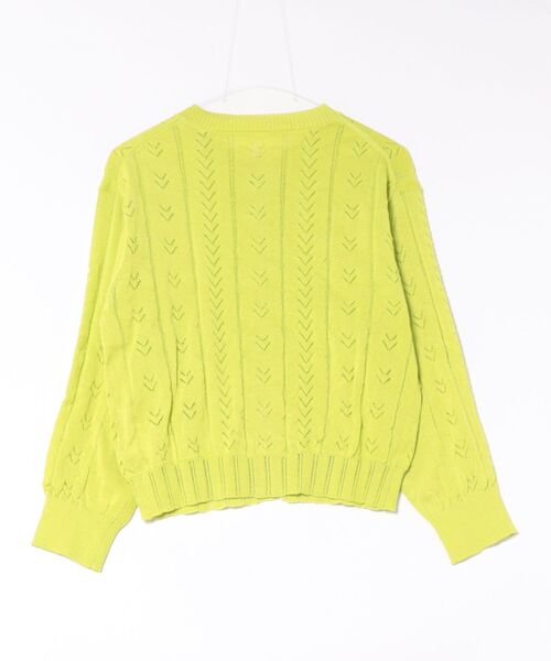 FIL DE FER（フィルデフェール）の「リネンライクポリ　アイレット柄カーデ（カーディガン/ボレロ・レディース・オレンジ/ライトグリーン/ブルー・FREE）」の11枚目の写真