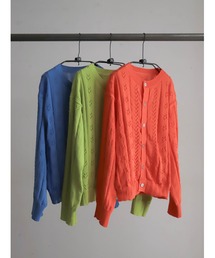 FIL DE FER | リネンライクポリ　アイレット柄カーデ(カーディガン/ボレロ)