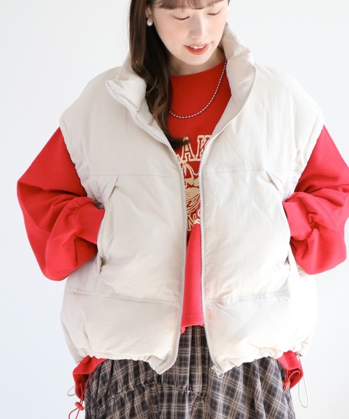cepo(セポ)の「中綿エアコンパフドロストベスト(ダウンベスト・レディース・グレー/ブラック・M)」の22枚目の写真