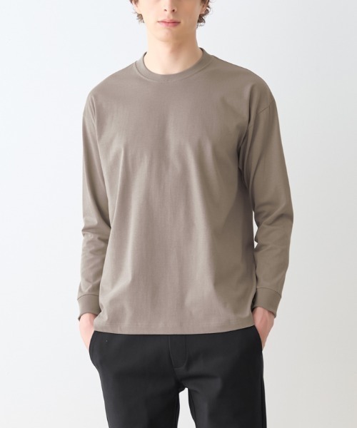 BODY WILD（ボディーワイルド）の「BODY WILD/ボディワイルド クルーネックロングスリーブ 綿100％（Tシャツ/カットソー・メンズ・ホワイト/ブラック/グレー系その他・MEDIUM/LARGE）」の9枚目の写真