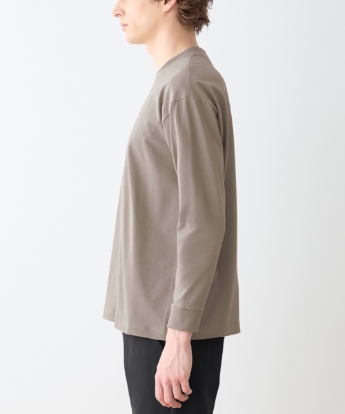 BODY WILD（ボディーワイルド）の「BODY WILD/ボディワイルド クルーネックロングスリーブ 綿100％（Tシャツ/カットソー・メンズ・ホワイト/ブラック/グレー系その他・MEDIUM/LARGE）」の8枚目の写真