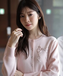 Rirandture | リボンテープ刺繍カーディガン(ニット/セーター)