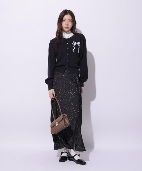 リボンテープ刺繍カーディガン（ニット/セーター）｜Rirandture（リ