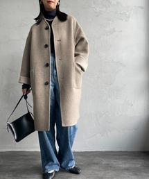 LE GLAZIK（ルグラジック）の「【WEB限定】[LE GLAZIK/ル グラジック] リバーシブル ノーカラーウールコート（ノーカラーコート・レディース）」