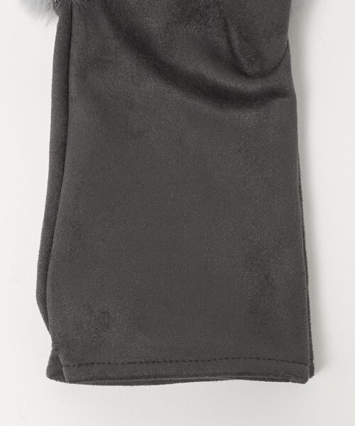 green label relaxing（グリーンレーベルリラクシング）の「フェイクファー 切り替え アームウォーマー（手袋・レディース・ダークグレー/モカ・FREE）」の14枚目の写真