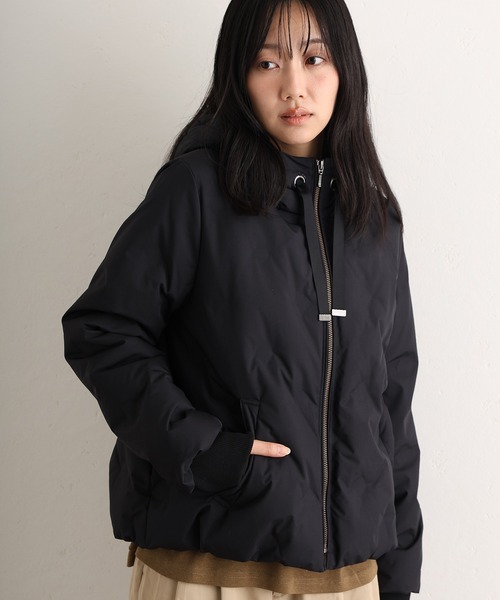 ElegChic（エレグシック）の「ポリエステル フェイクウールコートダウン ジャケット （ダウンジャケット/コート・レディース・ベージュ/ブラック/カーキ・M/L）」の2枚目の写真