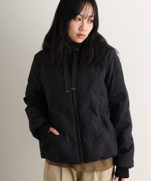 ElegChic（エレグシック）の「ポリエステル フェイクウールコートダウン ジャケット （ダウンジャケット/コート・レディース・ベージュ/ブラック/カーキ・M/L）」の4枚目の写真