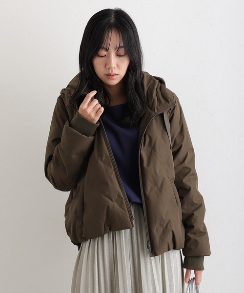 ElegChic（エレグシック）の「ポリエステル フェイクウールコートダウン ジャケット （ダウンジャケット/コート・レディース・ベージュ/ブラック/カーキ・M/L）」の13枚目の写真