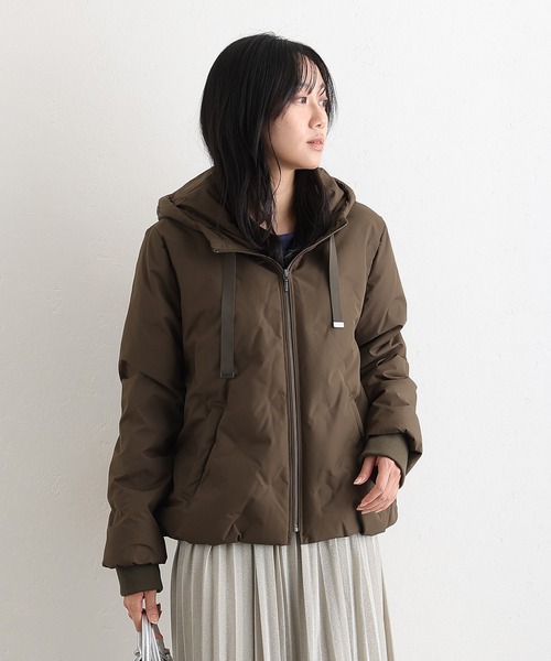 ElegChic（エレグシック）の「ポリエステル フェイクウールコートダウン ジャケット （ダウンジャケット/コート・レディース・ベージュ/ブラック/カーキ・M/L）」の14枚目の写真