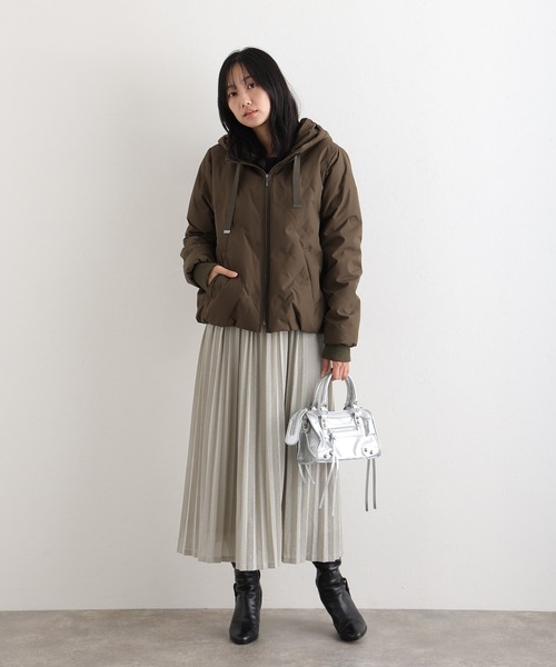 ElegChic（エレグシック）の「ポリエステル フェイクウールコートダウン ジャケット （ダウンジャケット/コート・レディース・ベージュ/ブラック/カーキ・M/L）」の15枚目の写真
