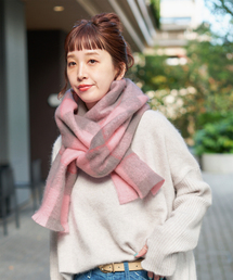 B.C STOCK | 手洗い可 / ブークレチェックマフラー(マフラー)