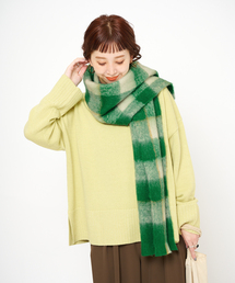 B.C STOCK | 手洗い可 / ブークレチェックマフラー(マフラー)