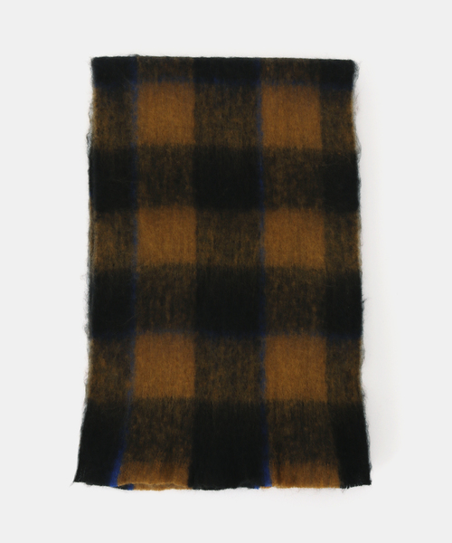 B.C STOCK（ベーセーストック）の「手洗い可 / ブークレチェックマフラー（マフラー・レディース・オレンジ/キャメル/グリーン/ピンク・FREE）」の15枚目の写真