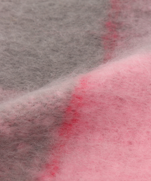 B.C STOCK（ベーセーストック）の「手洗い可 / ブークレチェックマフラー（マフラー・レディース・オレンジ/キャメル/グリーン/ピンク・FREE）」の11枚目の写真