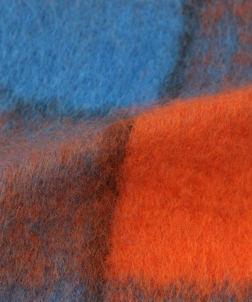 B.C STOCK（ベーセーストック）の「手洗い可 / ブークレチェックマフラー（マフラー・レディース・オレンジ/キャメル/グリーン/ピンク・FREE）」の7枚目の写真