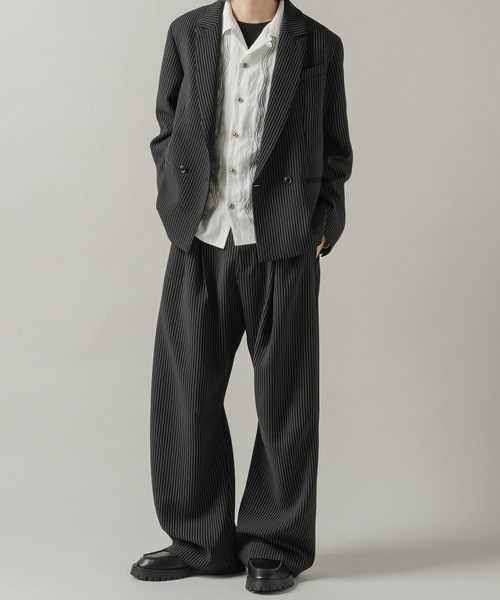 CASPER JOHN（キャスパージョン）の「Moving drape slacks/ムービングドレープスラックス（スラックス・メンズ・ブラック系/ブラック・X-SMALL/SMALL/MEDIUM/LARGE）」の3枚目の写真