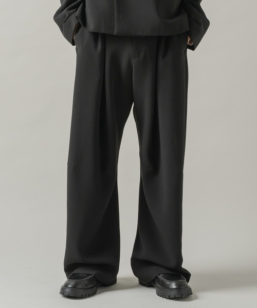 CASPER JOHN（キャスパージョン）の「Moving drape slacks/ムービングドレープスラックス（スラックス・メンズ・ブラック系/ブラック・X-SMALL/SMALL/MEDIUM/LARGE）」の17枚目の写真