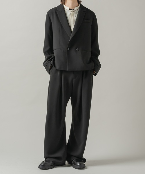 CASPER JOHN（キャスパージョン）の「Moving drape slacks/ムービングドレープスラックス（スラックス・メンズ・ブラック系/ブラック・X-SMALL/SMALL/MEDIUM/LARGE）」の19枚目の写真