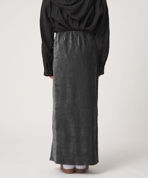 CITEN（シテン）の「＜CITEN＞ベロアライクカットナロースカート（スカート・レディース・ライトブルー/ダークグレー・FREE）」の19枚目の写真