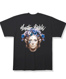 サイバーフラワー ミッドナイトブルー Tシャツ ブラック