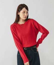 GLOBAL WORK | 洗えるケーブルプルオーバー/606611(ニット/セーター)