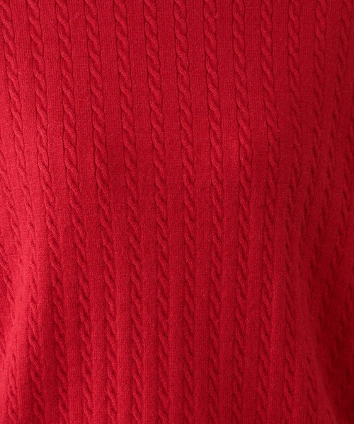 GLOBAL WORK（グローバルワーク）の「洗えるケーブルプルオーバー/606611（ニット/セーター・レディース・ブルー系その他/ネイビー/ライトグレー/レッド/グレイッシュベージュ/オフホワイト・LARGE/MEDIUM/SMALL）」の9枚目の写真