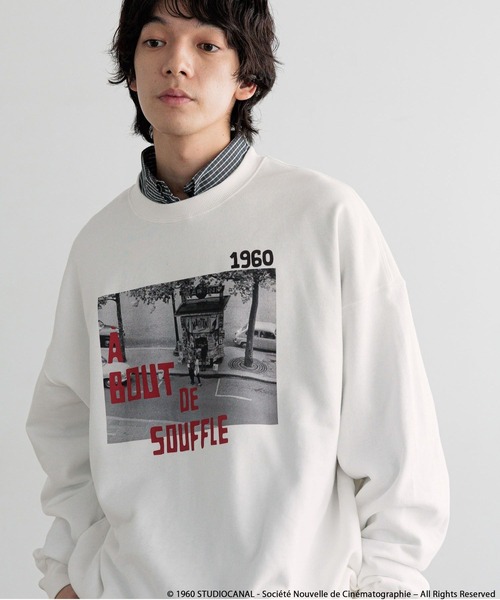 LOWRYS FARM(ローリーズファーム)の「【LFM(U)】ジャン・リュック・ゴダール映画作品/フォトスウェットクルーネック 612807(スウェット・メンズ・アイボリー/ブラック/ホワイト・MEDIUM/LARGE)」の3枚目の写真