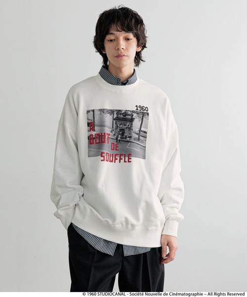 LOWRYS FARM(ローリーズファーム)の「【LFM(U)】ジャン・リュック・ゴダール映画作品/フォトスウェットクルーネック 612807(スウェット・メンズ・アイボリー/ブラック/ホワイト・MEDIUM/LARGE)」の11枚目の写真