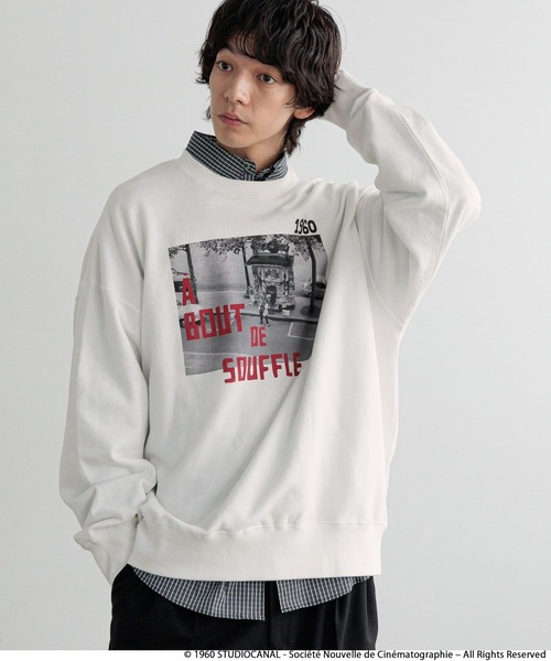 LOWRYS FARM(ローリーズファーム)の「【LFM(U)】ジャン・リュック・ゴダール映画作品/フォトスウェットクルーネック 612807(スウェット・メンズ・アイボリー/ブラック/ホワイト・MEDIUM/LARGE)」の12枚目の写真