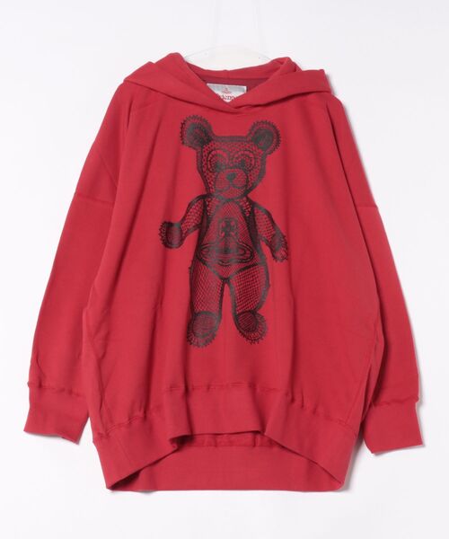 Vivienne Westwood(ヴィヴィアンウエストウッド)の「LACE TEDDYチュニックフーディー(Tシャツ/カットソー・レディース・オフホワイト/ブラック/レッド・FREE)」の3枚目の写真