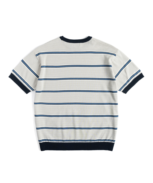 WILD BRICKS（ワイルドブリックス）の「FN KNITTED STRIPE T-SHIRT (blue)（ニット/セーター・メンズ・その他・MEDIUM/LARGE）」の4枚目の写真