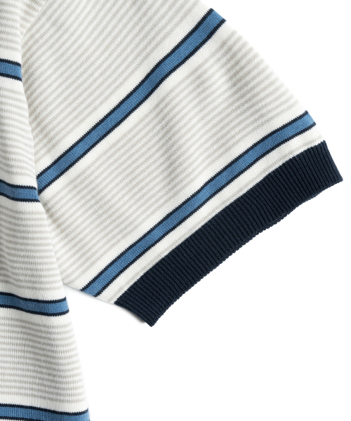 WILD BRICKS（ワイルドブリックス）の「FN KNITTED STRIPE T-SHIRT (blue)（ニット/セーター・メンズ・その他・MEDIUM/LARGE）」の7枚目の写真