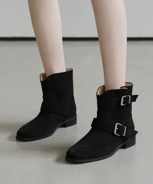SAPPUN（サプン）の「レノイバックルストラップアンクルブーツ（3cm）（ブーツ・レディース・ブラック/ダークブラウン/ベージュ・22.5cm/23cm/23.5cm/24cm/24.5cm/25cm/25.5cm）」の6枚目の写真