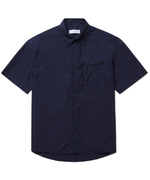CONNECT KINLOCH(コネクトキンロック)の「コットン/ナイロンエッセンシャル半袖シャツ(ネイビー)(シャツ/ブラウス・メンズ・その他・MEDIUM/X-LARGE/LARGE)」の1枚目の写真