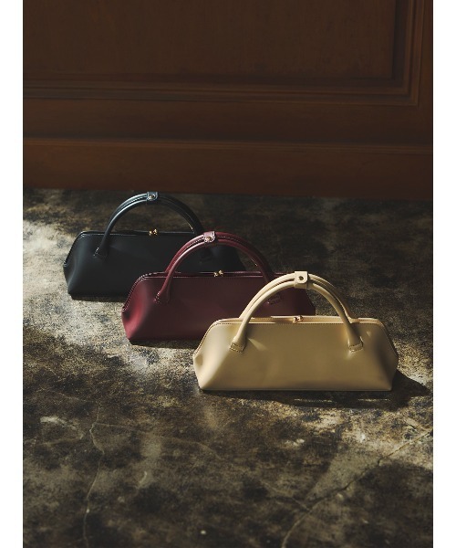 anuans（アニュアンス）の「タイトハンドルバッグ（ハンドバッグ・レディース・ベージュ/ボルドー/ブラック・FREE）」の5枚目の写真