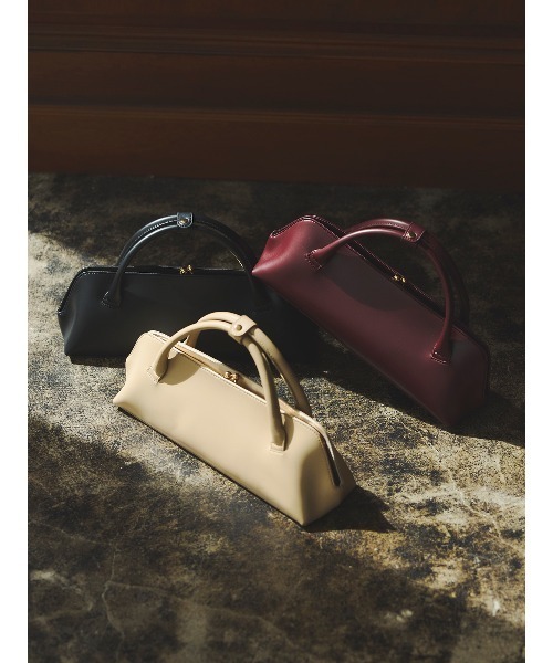 anuans（アニュアンス）の「タイトハンドルバッグ（ハンドバッグ・レディース・ベージュ/ボルドー/ブラック・FREE）」の4枚目の写真