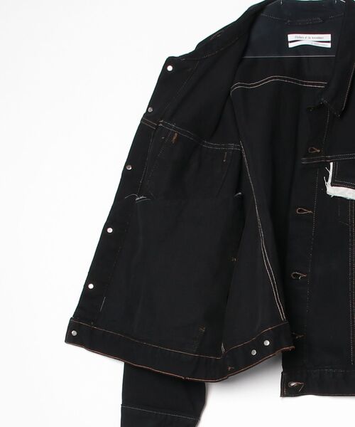ONE DAY KMC (ワンデイケーエムシー)の「Children of the discordance / DEADSTOCK CURTAIN PATCHWORK DENIM JACKET / COTDNYJK-478(デニムジャケット・メンズ・ブラック・3)」の3枚目の写真