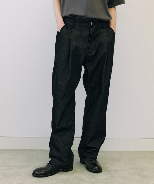 ENDOOR(エンドア)の「deep tuck washed denim pants (black)(デニムパンツ・メンズ・その他・1/3)」の5枚目の写真