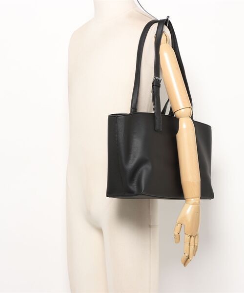 enlit(エンリット)の「【 enlit 】 ワイドシルエット トートバッグ(トートバッグ・レディース・アイボリー/ブラック/ベージュ・FREE)」の9枚目の写真